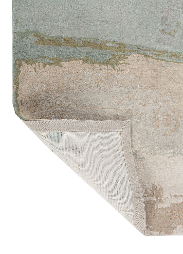genesis blue wool Hand Tufted Rug - Perspective