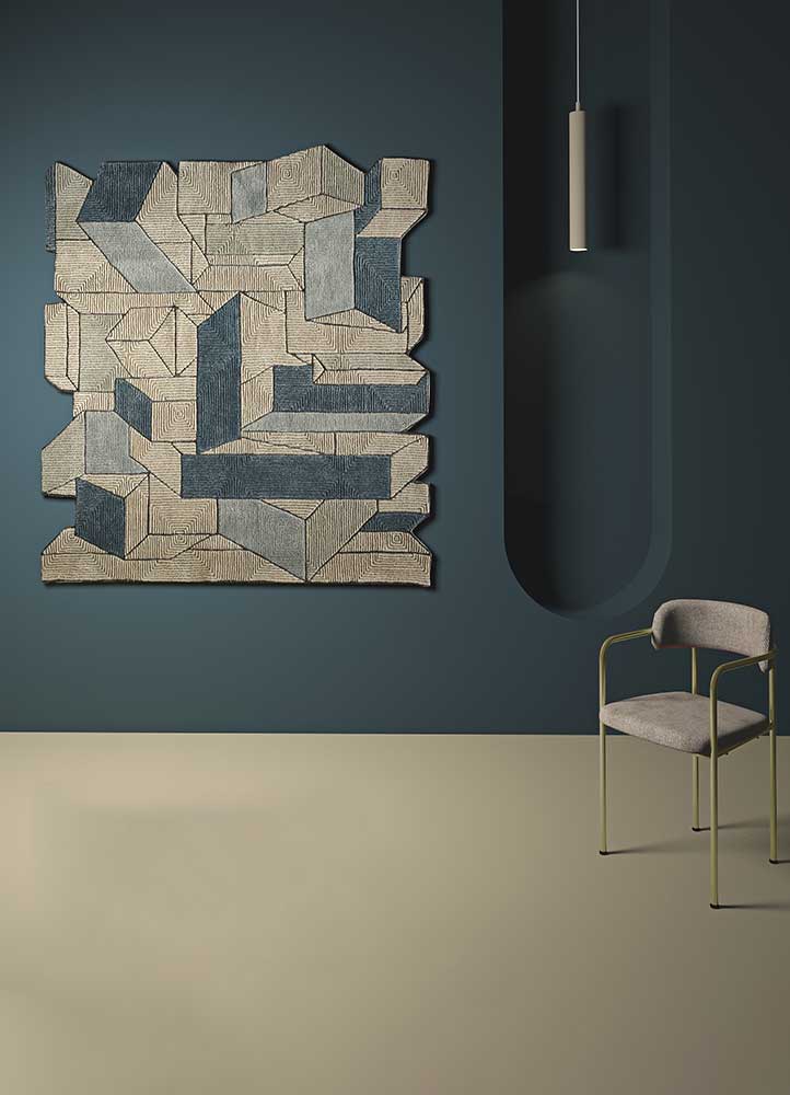 archetype grey and black wool and viscose Hand Tufted Rug - RoomScene