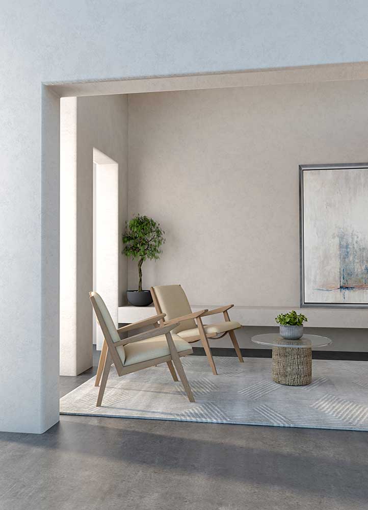 clan grey and black wool and bamboo silk Hand Knotted Rug - RoomScene