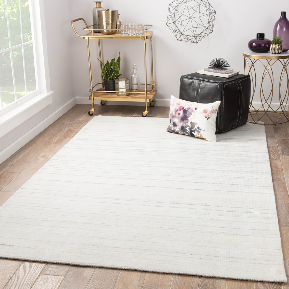 acar ivory wool and viscose Hand Loom Rug - RoomScene