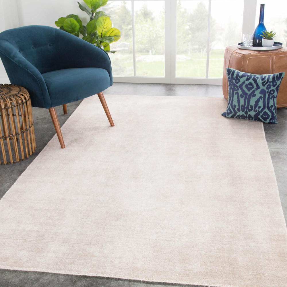 acar ivory wool and viscose Hand Loom Rug - RoomScene