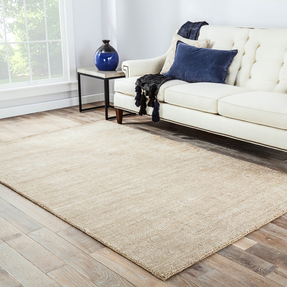 basis beige and brown wool and viscose Hand Loom Rug - RoomScene