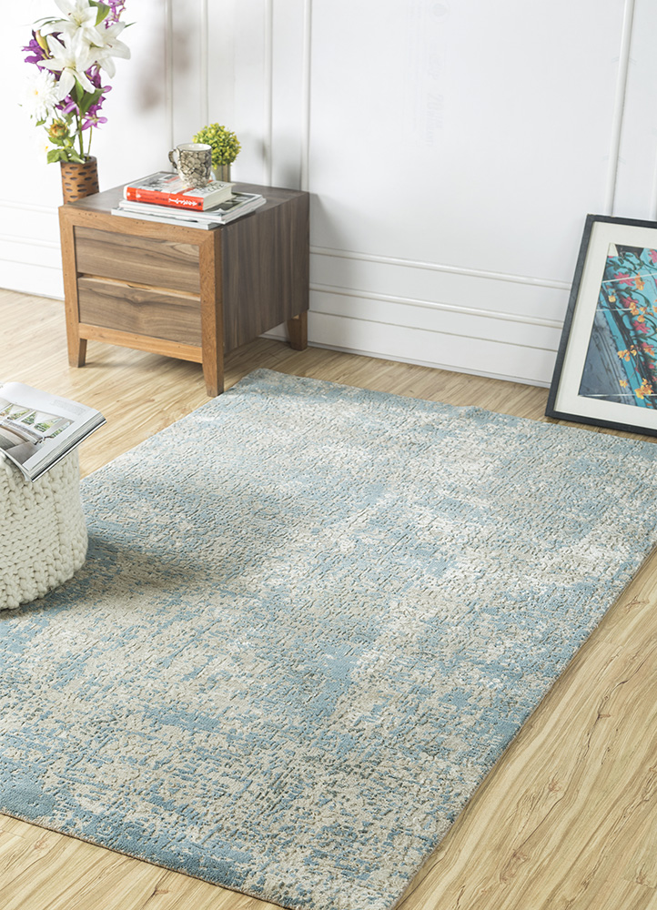 uvenuti beige and brown wool and bamboo silk Hand Knotted Rug - RoomScene