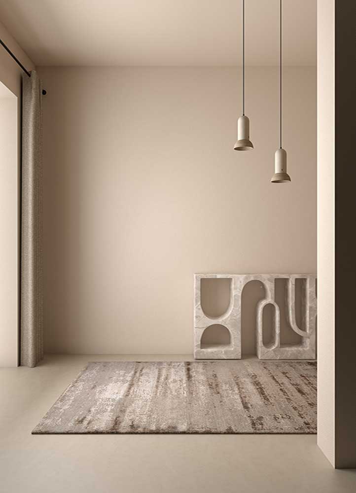uvenuti ivory wool and bamboo silk Hand Knotted Rug - RoomScene
