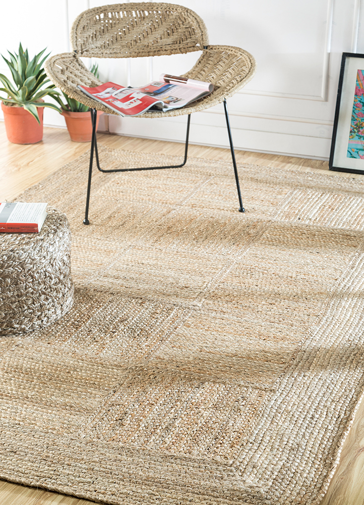 nomadic threads beige and brown jute and hemp Flat Weaves Rug - RoomScene