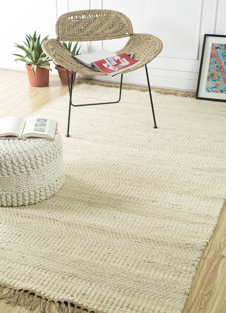 nomadic threads beige and brown jute and hemp Flat Weaves Rug - RoomScene