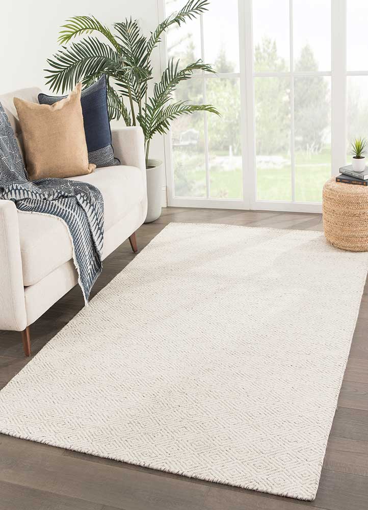 abrash ivory wool Flat Weaves Rug - RoomScene