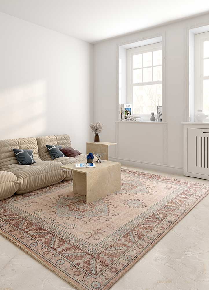 erbe beige and brown wool Hand Knotted Rug - RoomScene erbe beige and brown wool Hand Knotted Rug - RoomScene