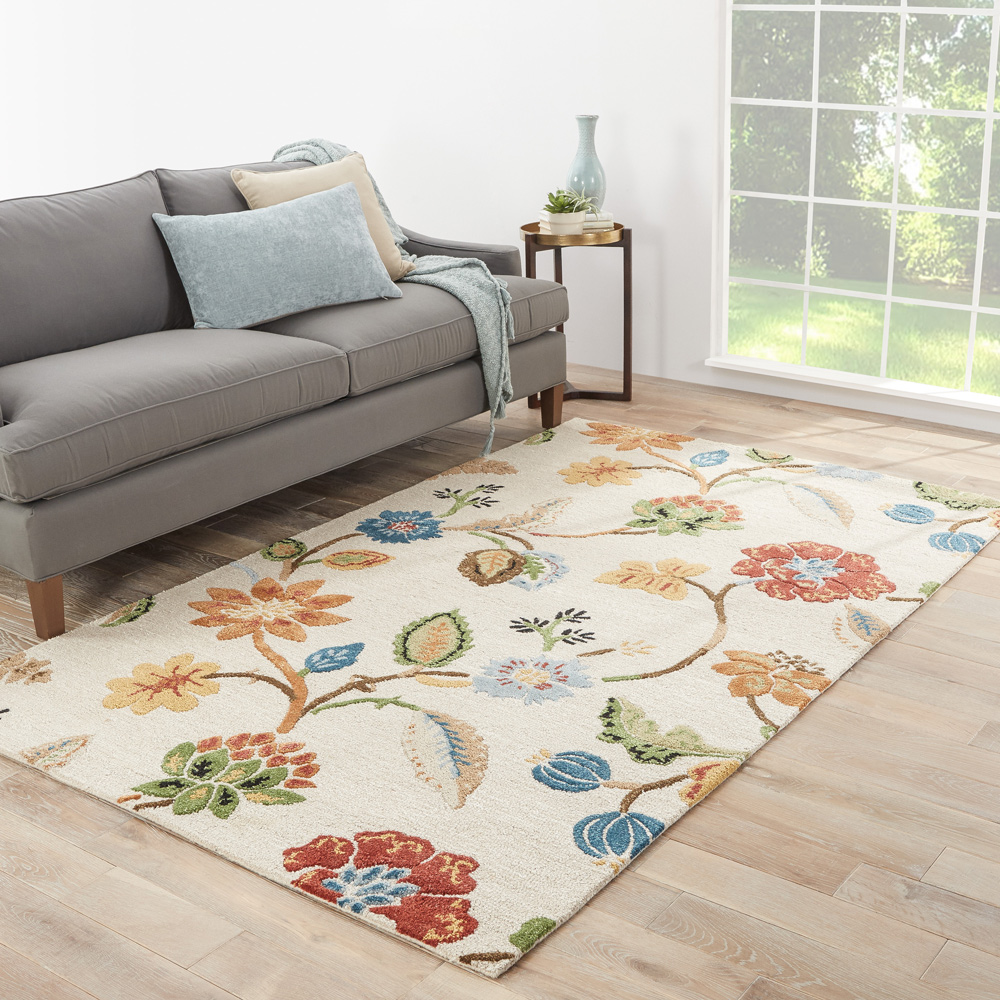 hacienda ivory wool and viscose Hand Tufted Rug - RoomScene