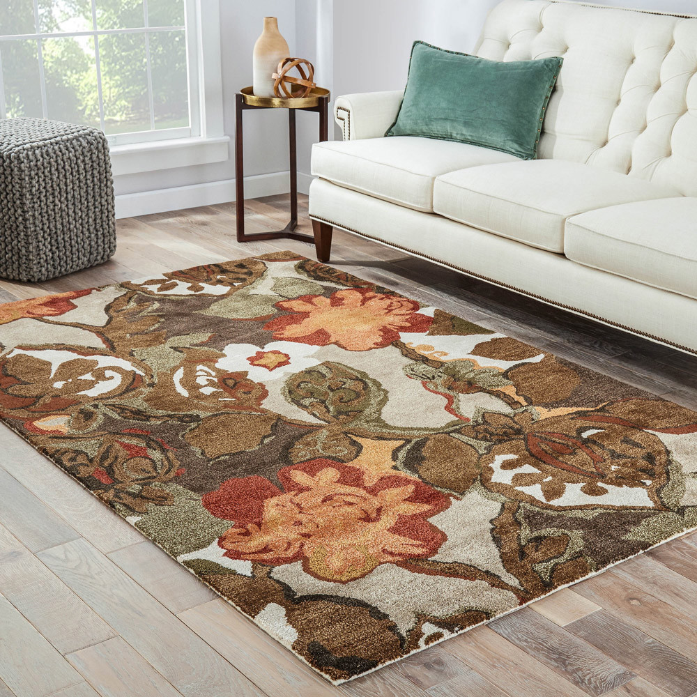 hacienda beige and brown wool and viscose Hand Tufted Rug - RoomScene hacienda beige and brown wool and viscose Hand Tufted Rug - RoomScene