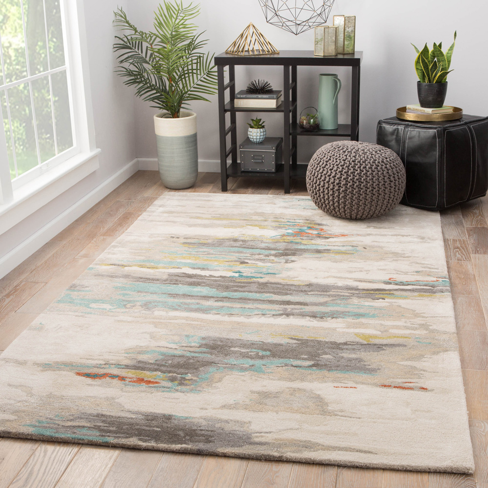 genesis ivory wool and viscose Hand Tufted Rug - RoomScene