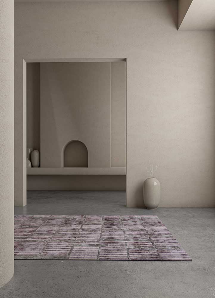 acar pink and purple viscose Hand Tufted Rug - RoomScene