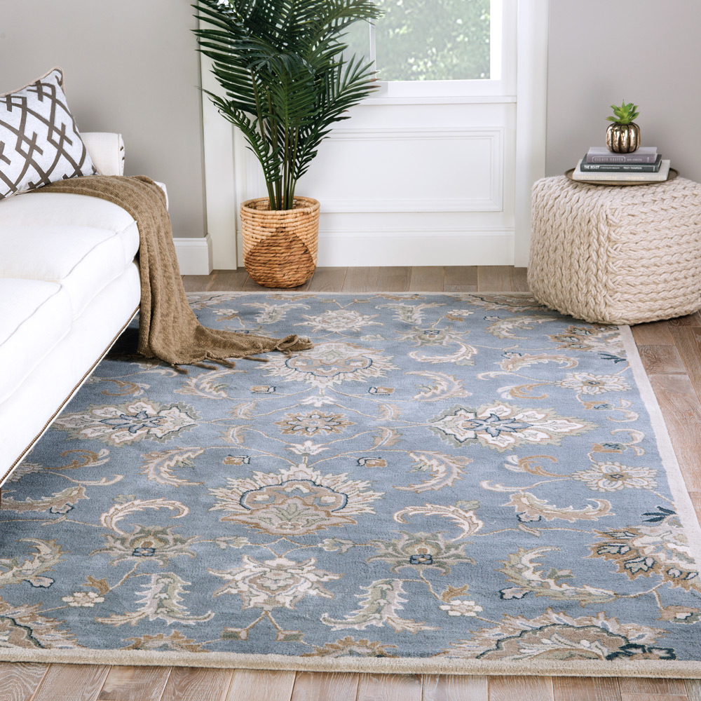 kasbah blue wool Hand Tufted Rug - RoomScene